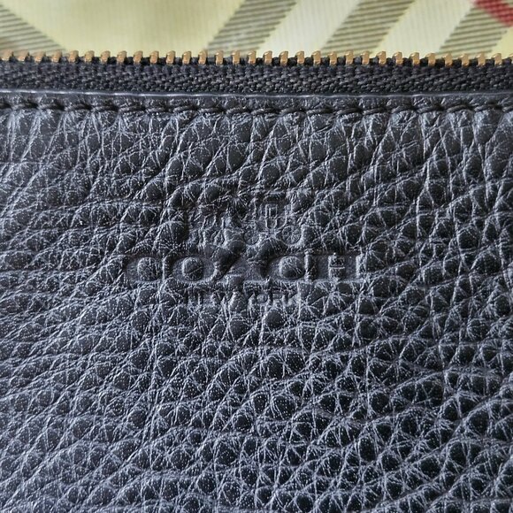 Coach Pebblestone Leather Double Corner Zip Wristlet Wallet - Picture 4 of 8